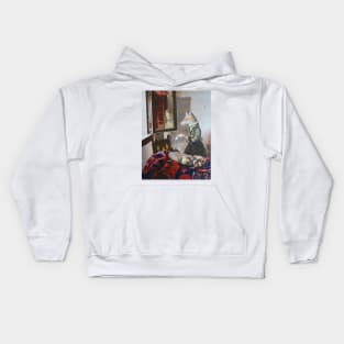 Viola, a Vixen Reading a Letter at  an Open Window Kids Hoodie